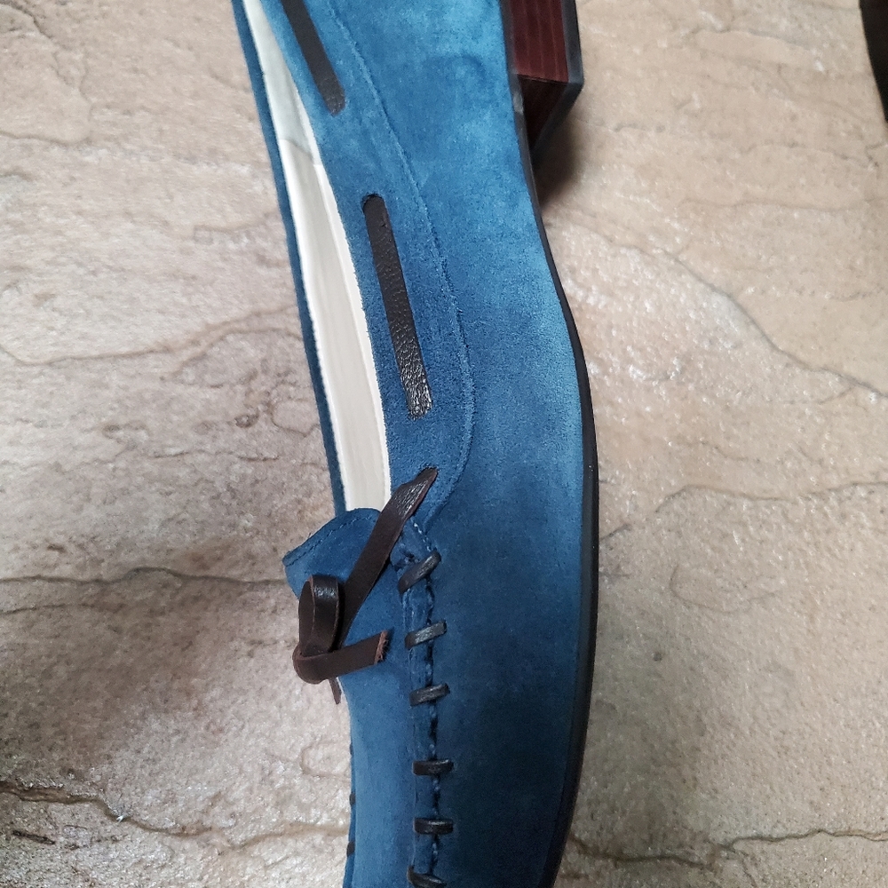 Blue swede Talbots loafers